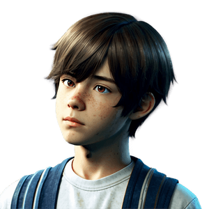 Anime Boy with Brown Hair PNG ioc68 PNG