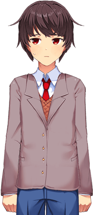 Protagonist Doki Doki Literature Club, HD Png Download PNG image with transparent background