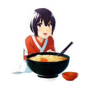 Anime Character Eating Ramen Png Tej97 PNG Image