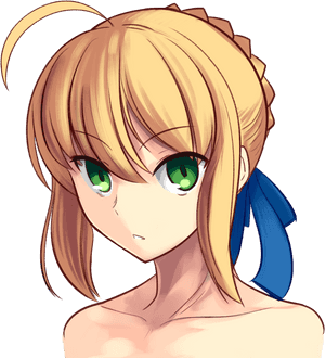 Saber Fate Head Png, Transparent Png PNG