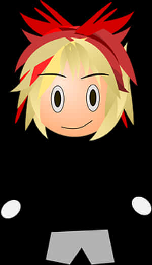 Anime Character Minimalist Art PNG image with transparent background