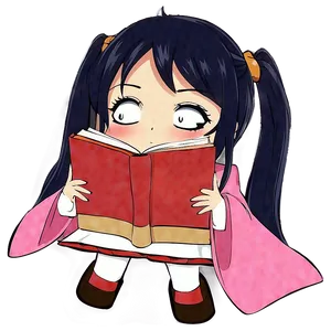 Anime Character With Book Png 80 PNG Image