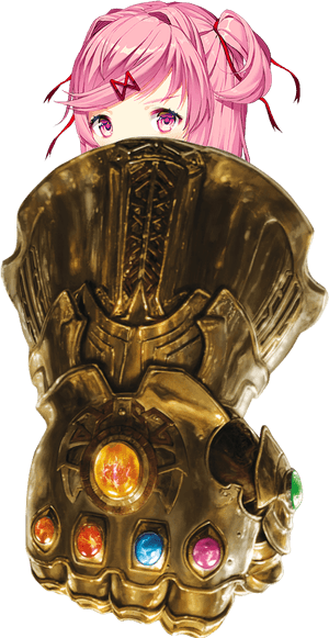 Sayori With Infinity Gauntlet, HD Png Download PNG image with transparent background