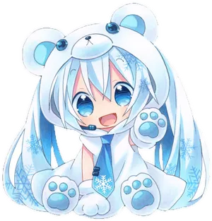 Anime Characterin Bear Kigurumi Costume PNG Image