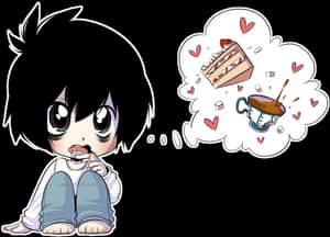 Anime Chibi Death Note , Png Download - Death Note Anime L Chibi, Transparent Png PNG image with transparent background