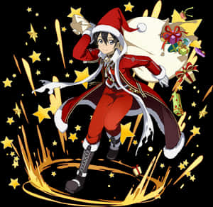 #anime #christmas #kawaii #kirito #freetoedit - Sword Art Online Kirito Christmas, HD Png Download PNG image with transparent background