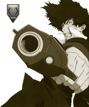 Anime Cowboy With Gun PNG image with transparent background