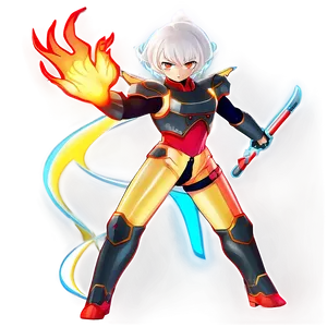 Anime Fire Warrior Png 42 PNG Image