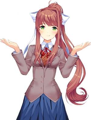 Doki Doki Literature Club Clothing Anime Human Hair - Doki Doki Literature Club Monika, HD Png Download PNG image with transparent background
