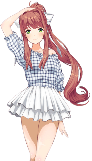 Monika Doki Doki Literature Club Png, Transparent Png PNG image with transparent background