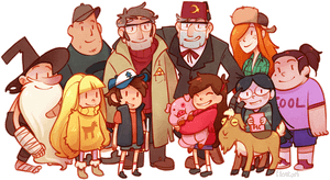 Anime Gravity Falls Pines Family, HD Png Download PNG image with transparent background