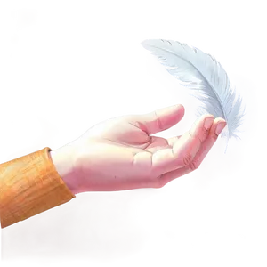 Anime Hand With Feather Png Bqb PNG Image