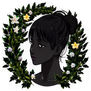 Anime Head With Flowers Png 95 PNG Image