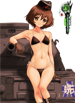 Girl Cartoon, Ecchi Girl, Art Girl, Bikini Girls, Anime - Girls Und Panzer Yukari Bikini PNG