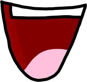 Anime Mouth Expression Graphic PNG Image