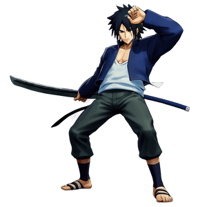 Anime Sasuke Action Pose PNG 05062024 PNG image with transparent background