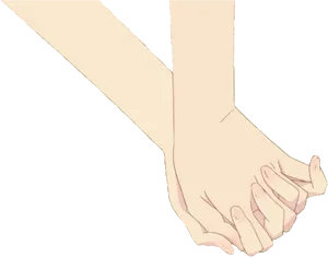 Anime Style Extended Hand PNG Image