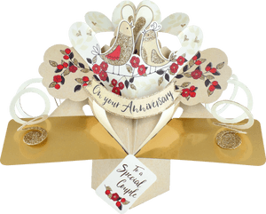 Second Nature Pop Ups - Happy 50th Wedding Anniversary Yellow Cake, HD Png Download PNG image with transparent background