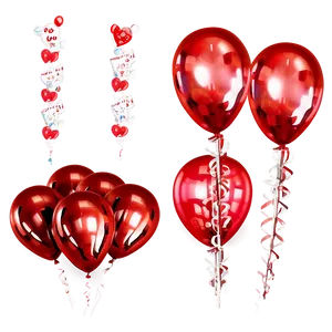 Anniversary Red Balloons Png Gqd PNG Image