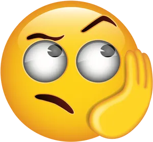 Annoyed Face Emoji Hand Gesture.png PNG Image