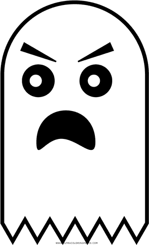 Annoyed Ghost Coloring Page - Annoyed Ghost, HD Png Download PNG image with transparent background