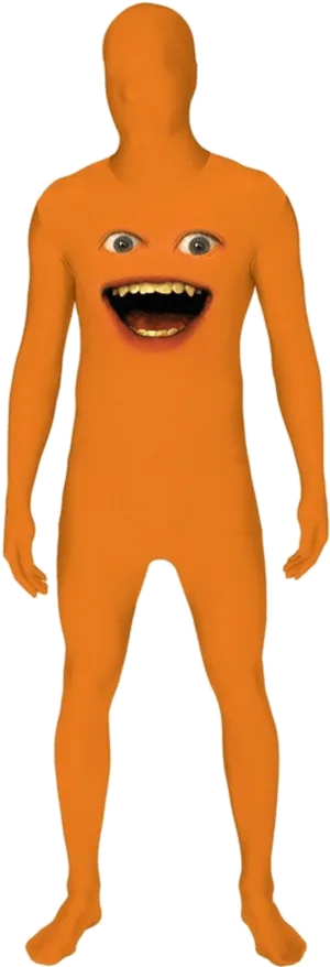 Annoyed Orange Character PNG Image