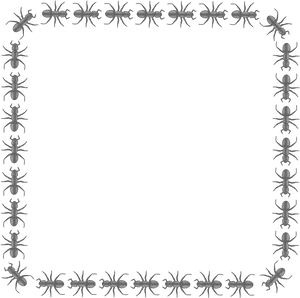 Ant Decorated Black Border PNG Image