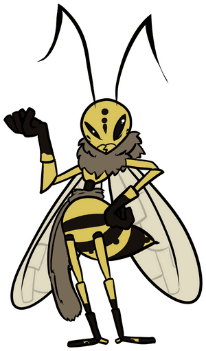 Anthropomorphic Wasp Warrior.png PNG