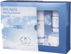 Anti Aging Skin Care System Packaging PNG Image