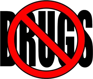 Anti Drugs Sign Graphic PNG Image