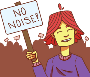 Too Noisy Clipart - Cartoon, HD Png Download PNG with transparent background