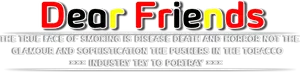 Anti Smoking Message Dear Friends PNG Image