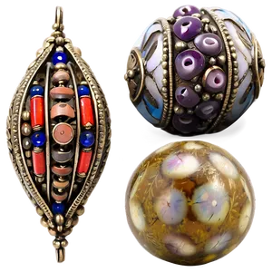 Antique Bead Collection Png Sot7 PNG Image