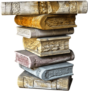 Books, Book Stack, Ceramic, Capital, Stacked, Pillar, - Ceramic Stack Of Books, HD Png Download PNG image with transparent background