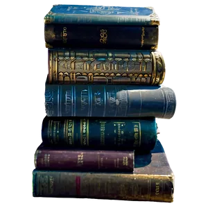 Antique Books Stack Png Ebs PNG Image