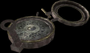Antique Brass Compass PNG image with transparent background