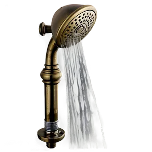 Antique Brass Shower Head Png Hti PNG Image