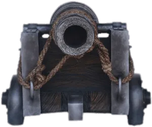 Antique Cannon Front View PNG Image