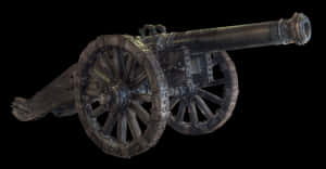 Antique_ Cannon_ Isolated_on_ Black_ Background PNG image with transparent background