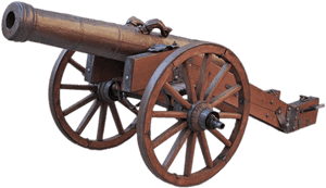 Cannon On Large Wheels - Cannon No Wheels Png, Transparent Png PNG