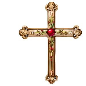 Antique Catholic Cross Illustration Png Yuo51 PNG Image