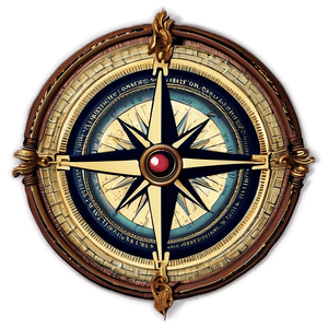 Antique Compass Rose Artwork PNG acc PNG image with transparent background
