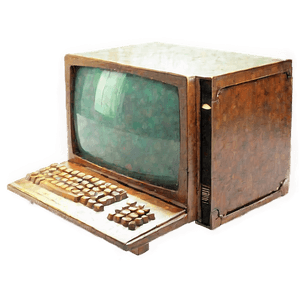 Antique Computer Model PNG txi PNG