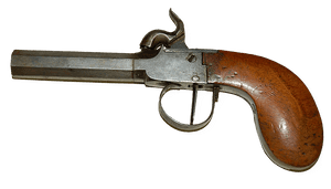 Antique Flintlock Pistol PNG image with transparent background