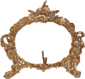 Antique Art Nouveau Mirror Or Photo Frame - Antique, HD Png Download PNG with transparent background