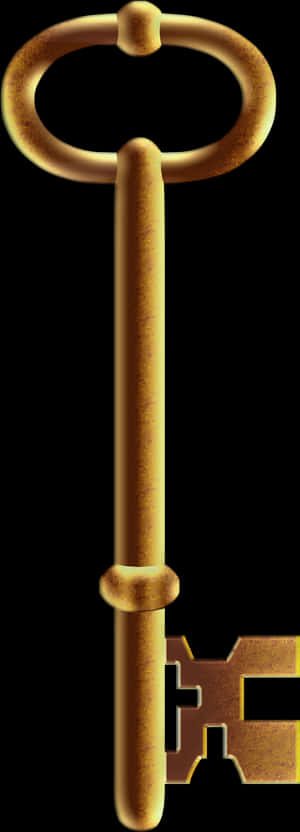 Skeleton Key Clip Art - Transparent Copper Key Clipart, HD Png Download PNG image with transparent background