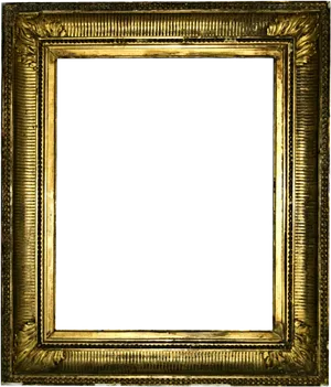 Antique Golden Picture Frame PNG Image