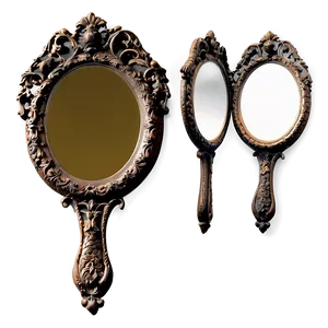 Antique Hand Mirror Png Vrw PNG Image