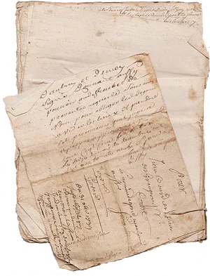 Antique Handwritten Letters Texture PNG Image