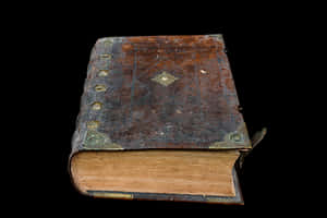 Antique Leather Bound Book PNG image with transparent background